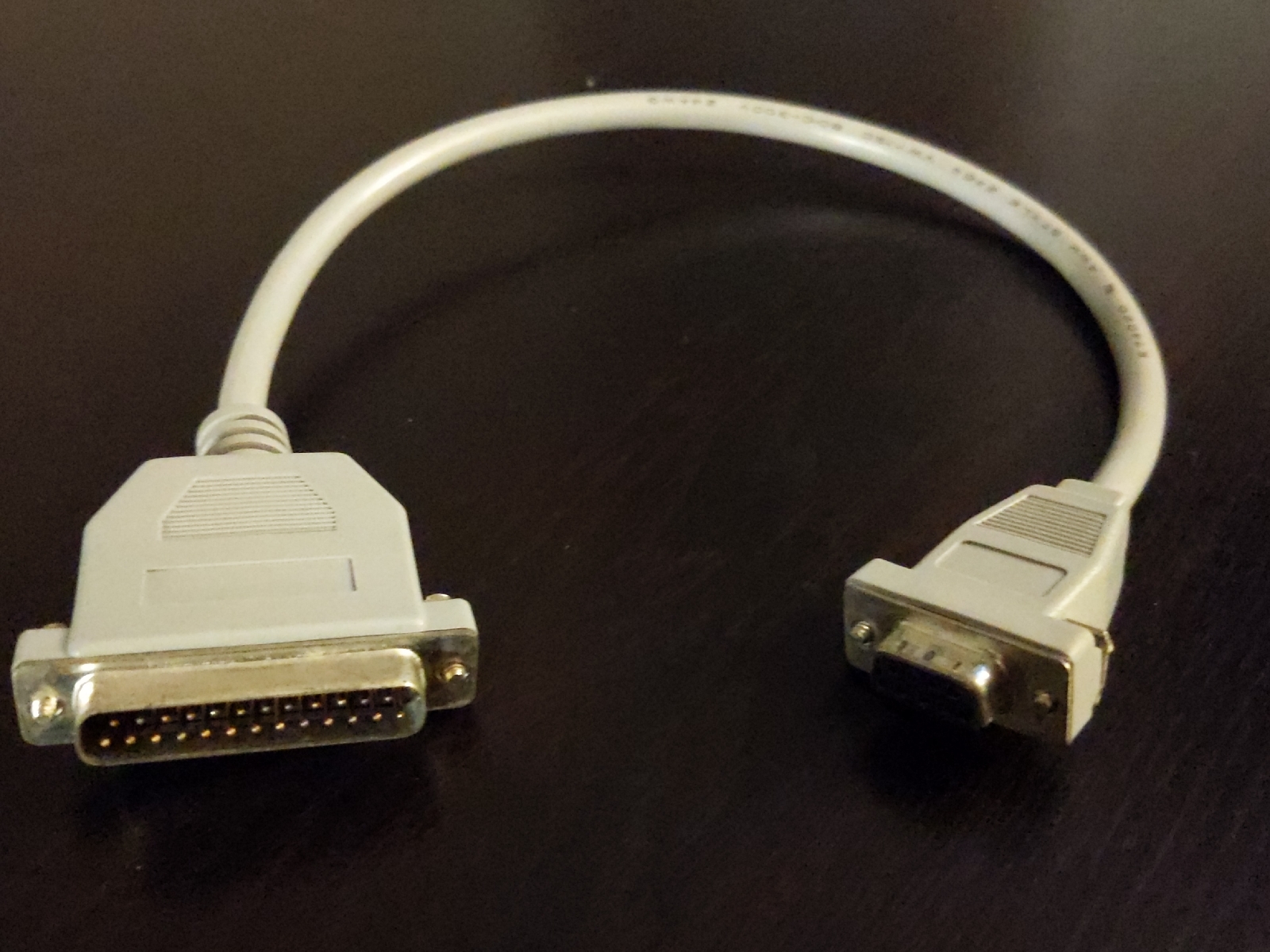 DB25 to DB9 adapter.