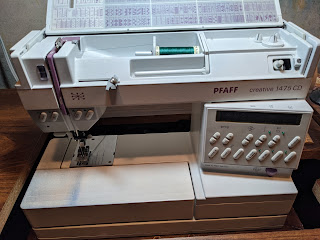 The PFAFF machine resting in its natural habitat.